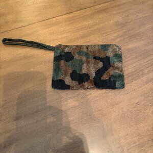 NWOT Tiana Beaded Camouflage Wristlet